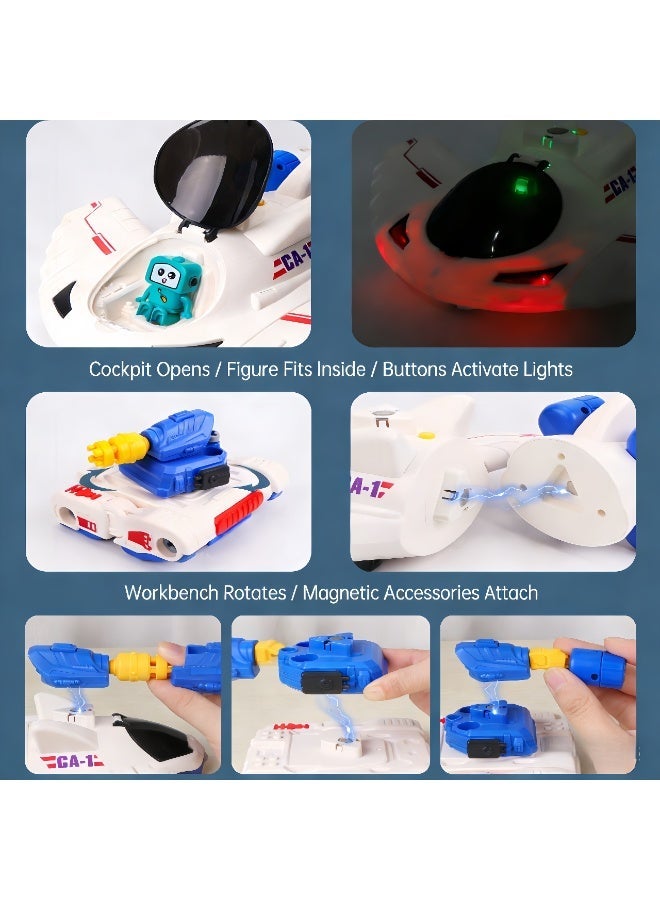 LBMT 50PCS Kids Magnetic Transforme Robot Toy, Magnetic Mecha Assembled Toy Sets,Toddler STEM Educational Learning Toy with Screw Tool and Storage Box,Birthday Gifts for 3+ Years Old Boy Girl - Image 4